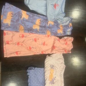 4 - Flamingo and Leopard Kids Pajama Sets
